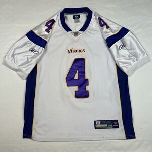 Brett Favre Minnesota Vikings Men's Sz 48 Reebok On Field Sewn White Jersey NFL